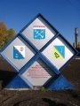5 октября 2008 года. Субботник. Уборка территории, посадка цветов у плит. Участвуют местные жители и родственники погибших
